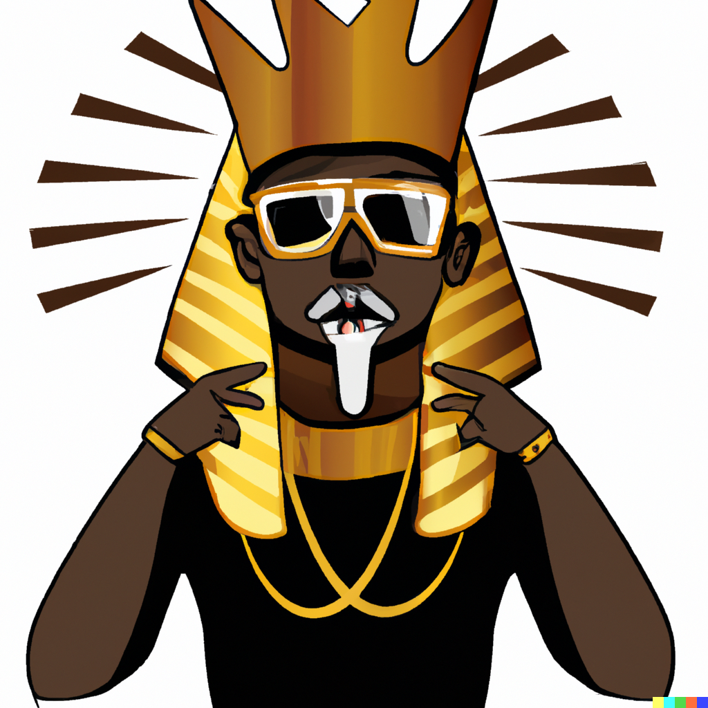 Egyptian king as a rapper